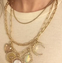 Alternating Link Grover Chain in yellow gold