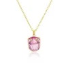 Amethyst & Diamond Frog Pendant Necklace