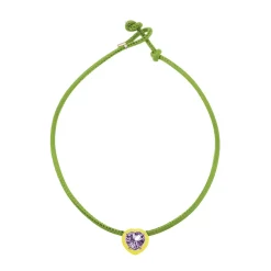 Amethyst Heart Pop Choker