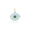 Aquamarine and Jade Eye Charm
