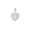Aquamarine Mini Split Heart Charm