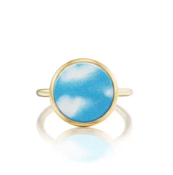 Art Dreamy Clouds Ring in Yellow Gold