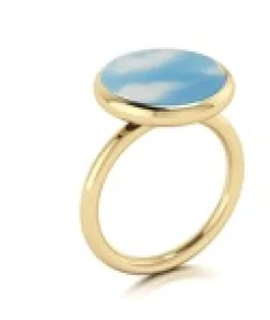 Art Dreamy Clouds Ring in Yellow Gold