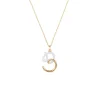 'B' Initial Alphabet Necklace in Yellow Gold
