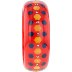 Bakelite Bangle with Blue Sapphires