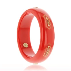 Bakelite Bangle with Citrine and Yellow Sapphire