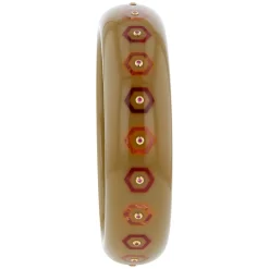 Bakelite Bangle with Pink Sapphires