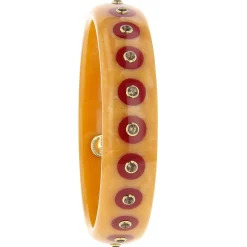 Bakelite Bangle with Smoky Quartz