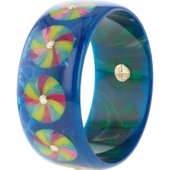 Bakelite Bangle with White Topaz