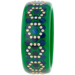 Bakelite Bangle with White Topaz