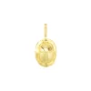 Beetle Medal Charm in Yellow Gold