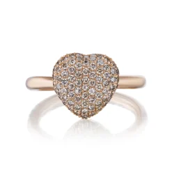 Bella Mini Champagne Diamond Ring in Rose Gold