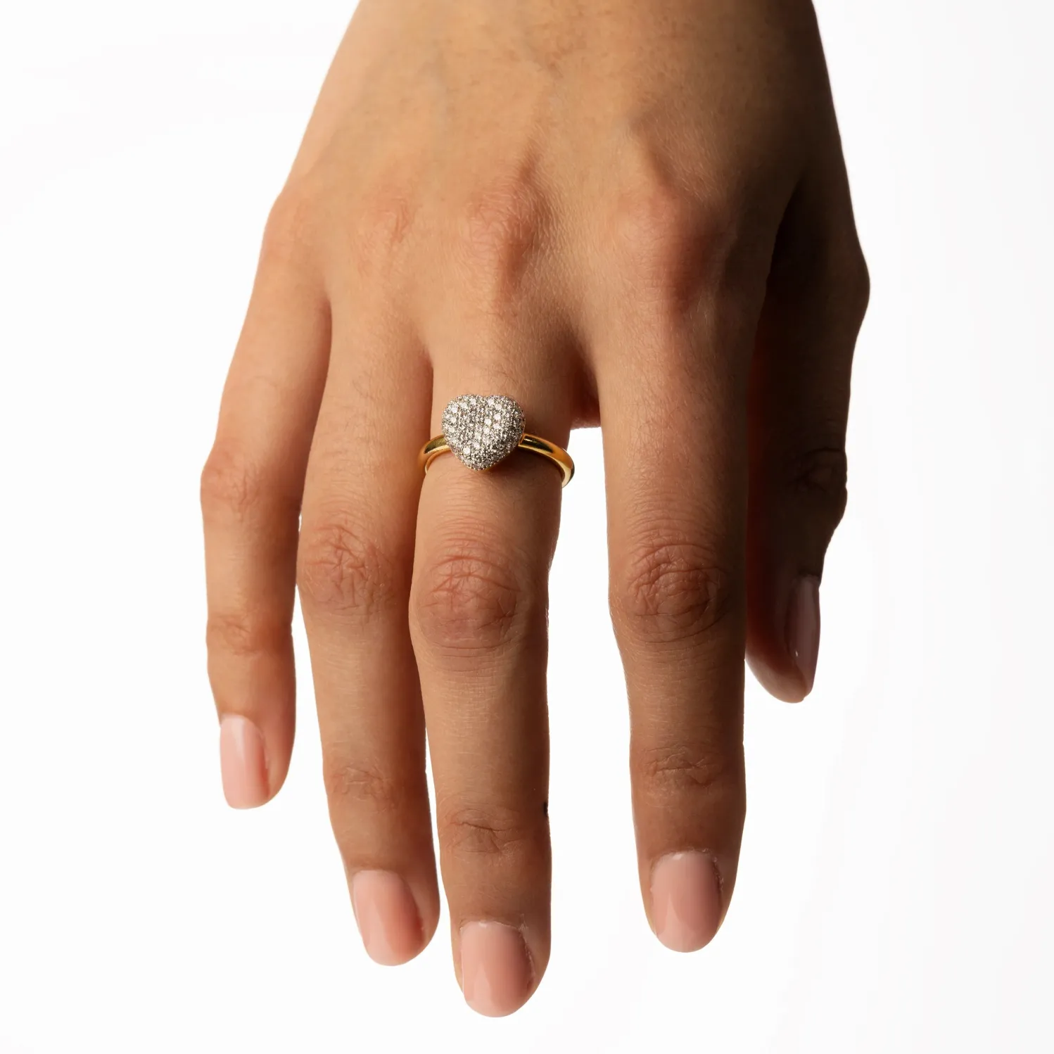 Bella Mini Pavé White Diamond Ring