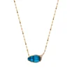 Blue Chalcedony Large Sienna Scarab Necklace
