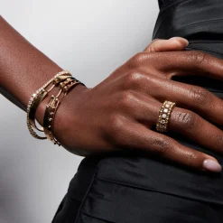 Business Meeting Mood Bangle in Yellow Gold