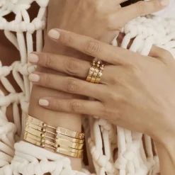 Business Meeting Mood Bangle in Yellow Gold