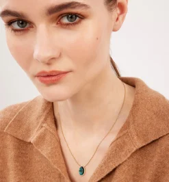 Chalcedony Scarab Small Gola Necklace