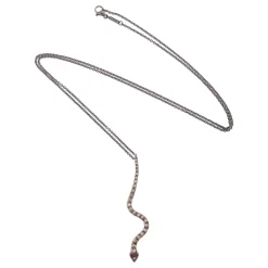 Champagne Diamond Big Snake Pendant in Rose Gold