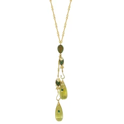 Citrine and Mixed Gemstone Big Catch Necklace in Yellow Gold