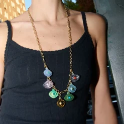 Citrine and Tahitian Pearl Eye Charm