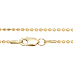 Classic Ball Chain Necklace in Yellow Gold