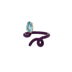 Deep Purple and Blue Topaz Baby Vine Ring