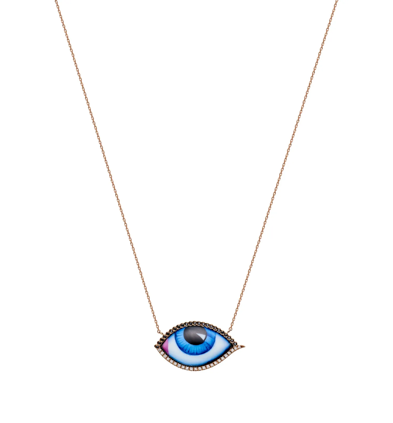Diamond Grand Bleu Necklace in Rose Gold