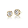 Diamond Grotto Stud Earrings in Yellow Gold