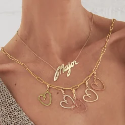 Diamond Open Heart Charm