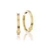 Diamond Scuba Trio Hoops in Yellow Gold