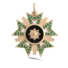 Emerald and Enamel Florence Charm in Yellow Gold