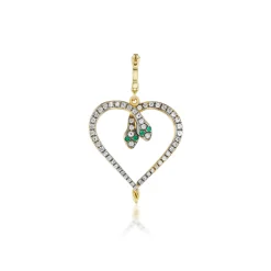 Emerald Miracle Love Charm in Yellow Gold