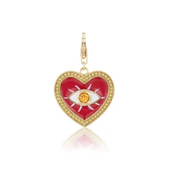 Evil Eye Heart Charm