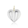 Extra Large Rock Crystal Split Heart Charm