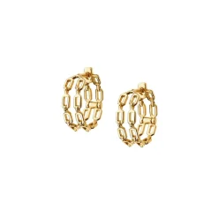 Extra Small Double Link Hoop Earrings