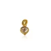 Fancy Color Brown & Orange Diamond Half Halo Heart Charm