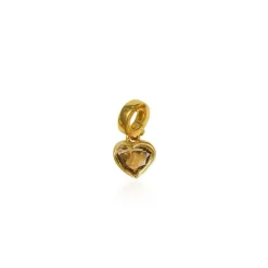 Fancy Color Heart Diamond in Bezel Charm