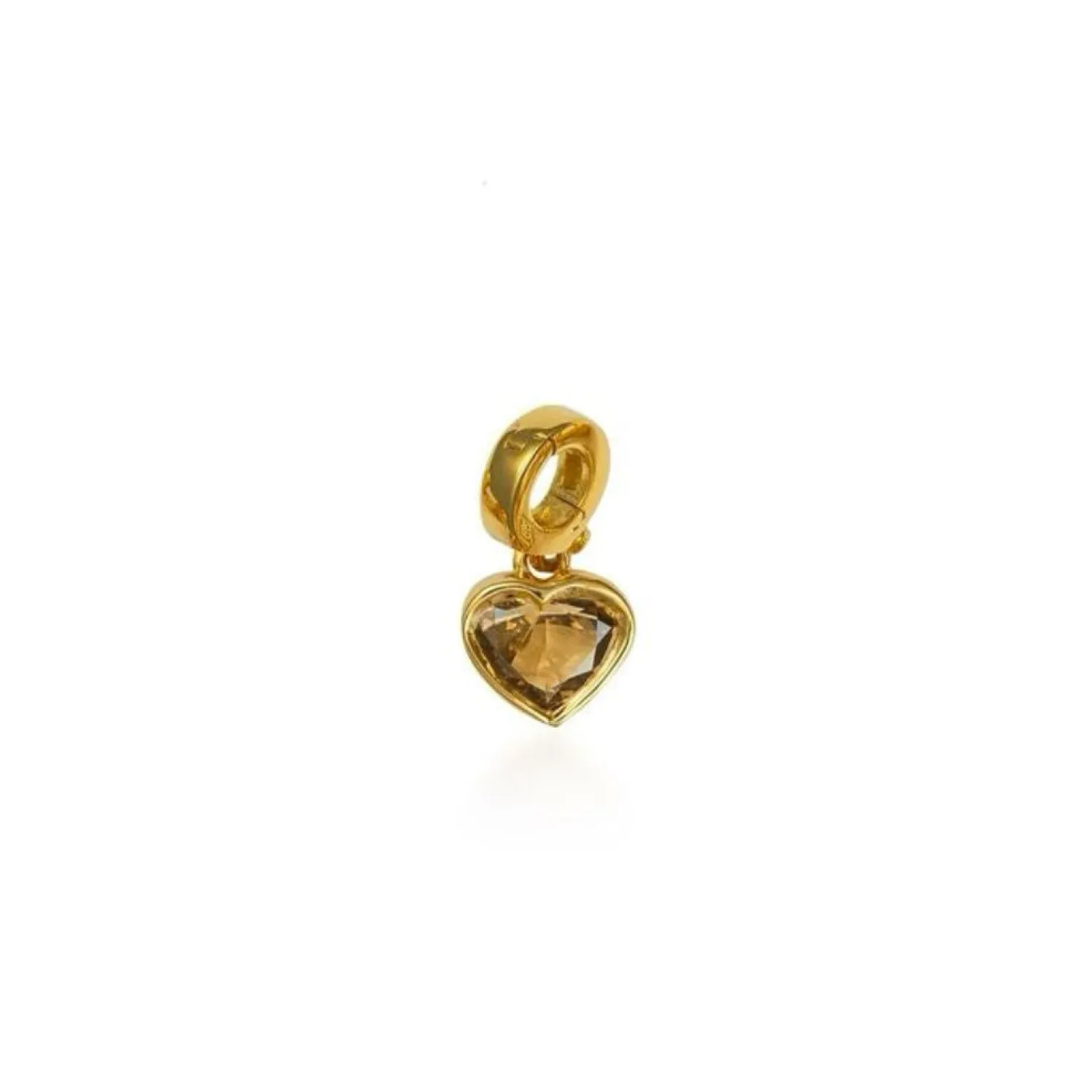 Fancy Color Heart Diamond in Bezel Charm