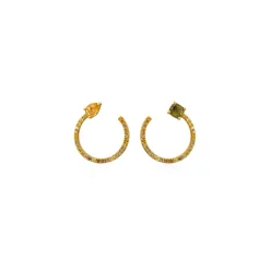 Fancy Color Pear And Cushion Cut Pavé Eclipse Earrings Hoops