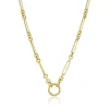 Francesca Chain with Alternating Links in Yellow Gold