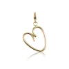 Gold Open Heart Charm