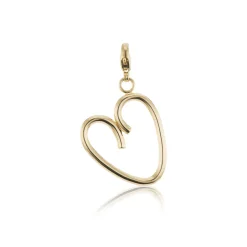 Gold Open Heart Charm