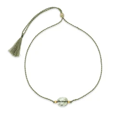 Green Amethyst Chota Cord Necklace