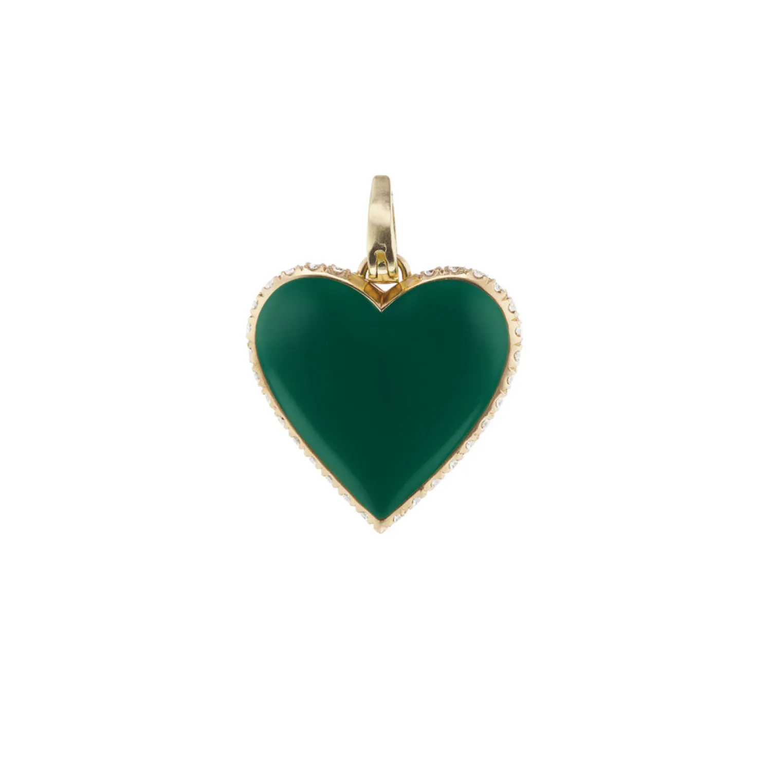 Green and Coral Amortentia Double Sided Heart Charm