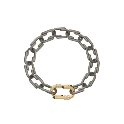 Grey Titanium and Yellow Gold Try Me Bracelet