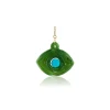 Jade & Turquoise Stone Eye Charm