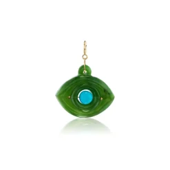 Jade & Turquoise Stone Eye Charm