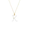 'K' Initial Alphabet Necklace in Yellow Gold