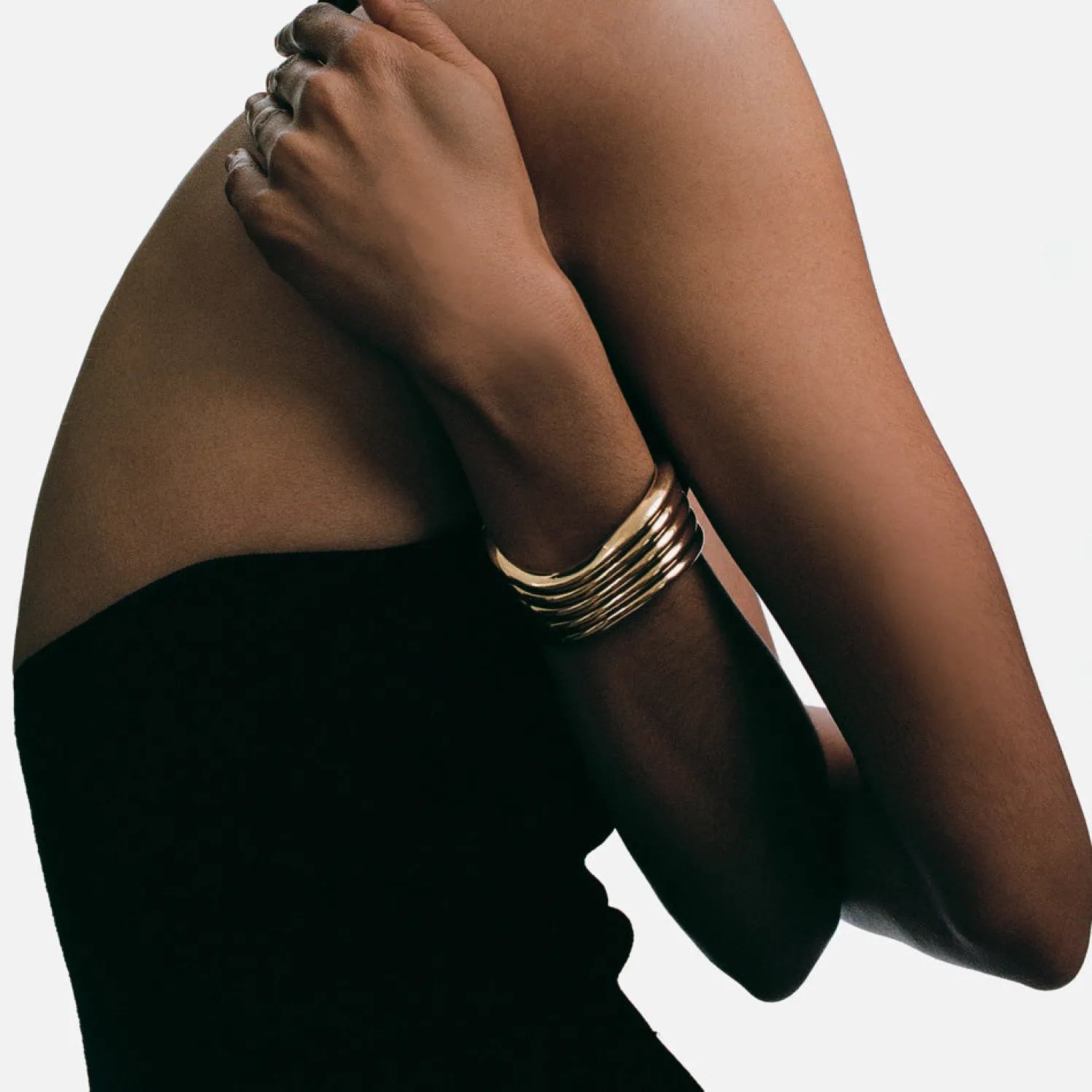 La Ola Wave Cuff in Yellow Gold