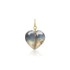 Labradorite Mini Split Heart Charm